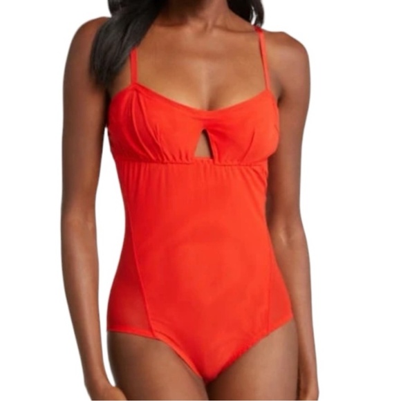 Revolve x Hah Under the Wire Bodysuit Blood Orange Red Size Small New with Tags - Picture 2 of 15